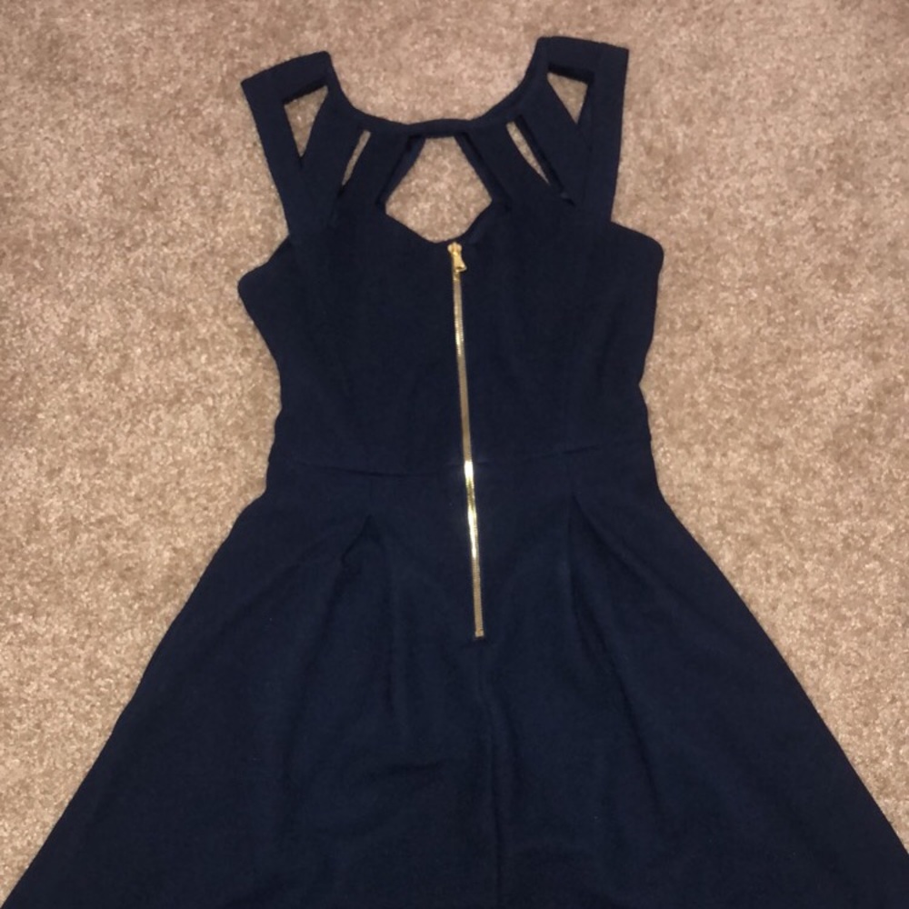 dark blue, formal dress